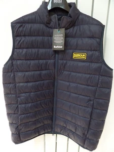 Mens Barbour International Racer Reed Gilet In Navy Blue L Large BNWT - Picture 1 of 5