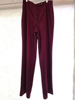 Vintage Evan Picone Pants Women Red Wool Office Academia ILGWU 28" 14 Burgundy - Image 1 of 4