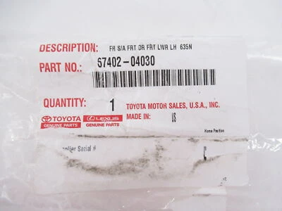 Genuine OEM Toyota 67402-04030 Driver Front Window Guide Channel 05-15 Tacoma - Image 1 of 4