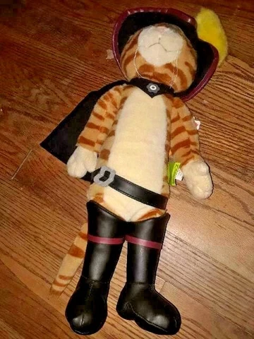 Shrek 2 Puss In Boots Bendable Plush Cat Beverly Hills Teddy Co 16" Universal NM Cover