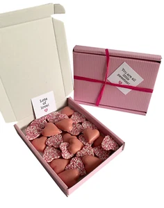 Caja DUO de Corazones Choc. Ideal para 2. Aniversario etc. Personalizar - Imagen 1 de 11