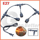E27 Waterproof Electrical Wire Cable Connector Outdoor LED Plug Double Extension