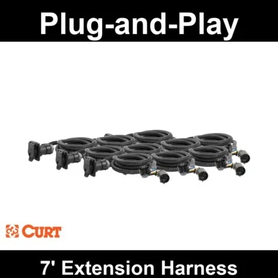CURT 1999-2004 GMC Sierra 2500 7' Wiring Extension Harnesses, 10-Pack - Image 1 of 4