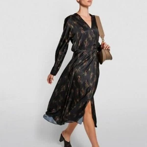 VINCE Wisteria Floral Midi Wrap Dress Size XS - Picture 1 of 10