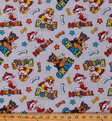 FIELD'S FABRICS Cotton Paw Patrol Chase Dogs Kids Cotton Fabric Print by the Yard D684.65