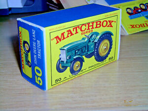 Matchbox Lesney Original Type E4 50b John Deere Lanz Tractor Empty Box Only VNM