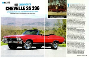 1968 CHEVROLET CHEVELLE SS 396 ~ GREAT 6-PAGE RESTORATION ARTICLE / AD - Picture 1 of 1