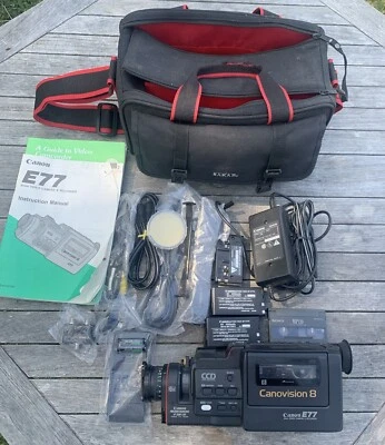 VTG Canon Canovision 8 E77 8mm Camera w/Sakar Case & Accessories  For Parts/Fix - Image 1 of 4