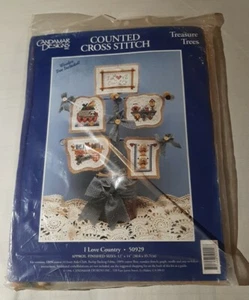 Candamar Designs I Love Country Treasure Trees Counted Cross Stitch 50929 NEW - Picture 1 of 2