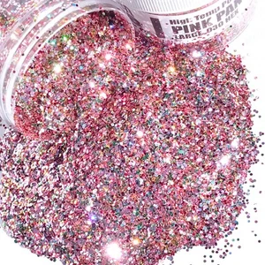 NEW 2 OZ PINK PANTHER MIX Hi-Temp Glitter .030 Hex Fishing Lure Making plastisol - Picture 1 of 4