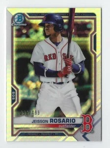 Bowman Rosario 2021 cromo #BCP-37 refractor #d 256/499 ~ Medias Rojas de Boston - Imagen 1 de 2