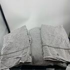 Ikea Nyponros Gray & White Striped Full Queen Duvet 2 standard shams