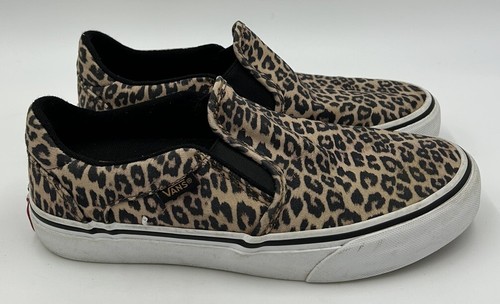 VANS Asher Deluxe scarpe slip on Ortholite ghepardo stampa leopardata donna TG 7 US