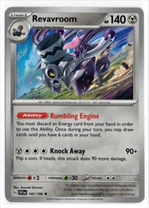 Pokemon Base Violeta Escarlata SV1 NON-HOLO 142/198 Revavroom EXCLUSIVO MAZO - Imagen 1 de 1