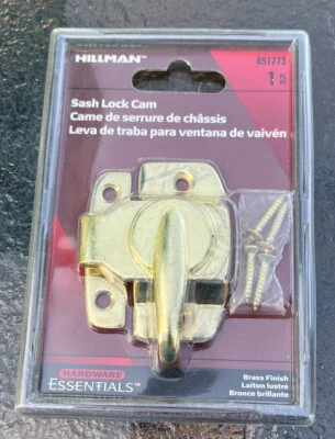 HILLMAN Hardware Essentials 851773 Sash Lock Cam Brass Finish - Image 1 of 3