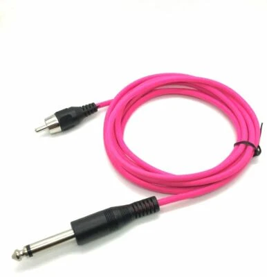 Heavy Duty Silicone Tattoo machine RCA Cord 6'ft with 1/4" Plug - Image 1 of 3
