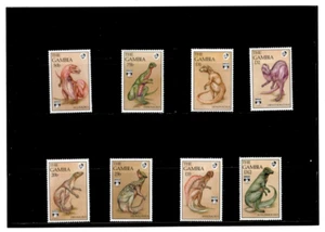 VINTAGE CLASSICS - Gambia 1992 - Dinosaurs - Set of 8 Stamps Scott 1283-90 - MNH - Picture 1 of 1