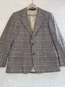 60s Vintage Este's Bespoke 100% Cashmere Dapper Dandy Jacket Blazer 42 L Brown - Picture 1 of 12