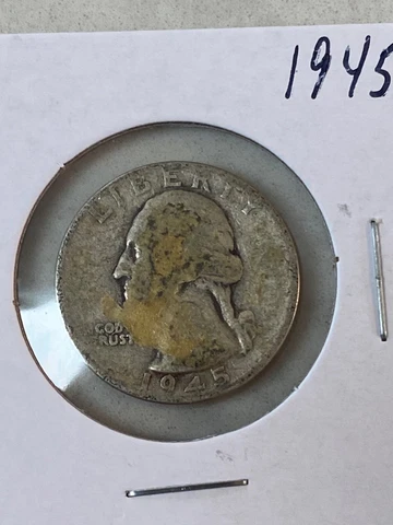 1945 WASHINGTON QUARTER 90% SILVER FREE SHIPPING! Cover