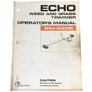 1980s Echo Weed Trimmer SRM-200DB Operator’s Manual Kioritz Vintage Original - Picture 1 of 3