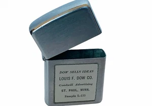 Feuerzeug Vintage Werbung Gasöl NUR UMHÜLSE HÜLLE Louis Dow Warren St Paul MN USA - Bild 1 von 5