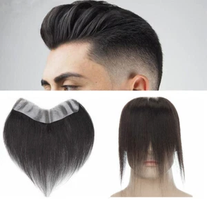 Forehead V-Loop Invisible Hairpiece for for Receding Hairline Human Hair Fringe - Imagen 1 de 9