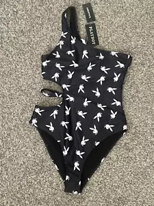 Playboy Bunny One Piece, Single Strap, Swimsuit Size - Medium, Black - Picture 1 of 2