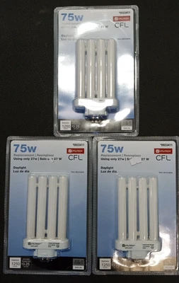 Set of 3:  Utilitech  CFL 0933411 Replacement Bulbs 27W Daylight - Image 1 of 3