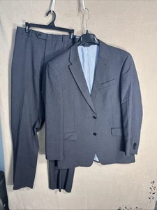 Tuta Tommy Hilfiger 42R grigio gesso gessato 2 pezzi 35x32 100% lana due bottoni - Foto 1 di 22