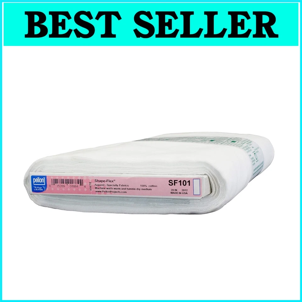 Pellon Sf101 Shapeflex Cotton Woven Fusible 20 X 10yds White