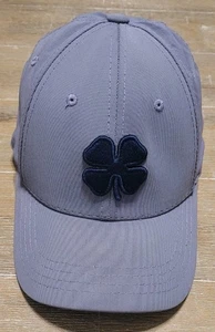 Black Clover Premium 122 Hat Gray W Navy Blue Clover Sz L/XL Live Lucky Golf Cap - Picture 1 of 5