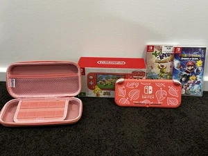 Nintendo Switch Lite - Coral (Animal Crossing Edition) - Picture 1 of 2