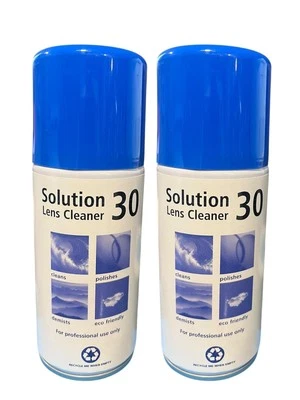 2 x 150ml Solution 30 Lens Cleaner Carl Zeiss Aerosol - Mobile Phones Lens Wipe