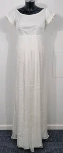 TIFFANY ROSE 'Greta' Maternity Wedding Dress Long Silk Ivory UK 14-16 - Picture 1 of 9