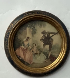 Impresión de arte de pared vintage italiano florentino dorado enmarcado - Imagen 1 de 10