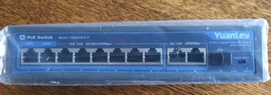 YuanLey 11 Port Gigabit Switch, 8 Gigabit PoE+ Port 2 Gigabit Uplink 1 SFP Port - Picture 1 of 8