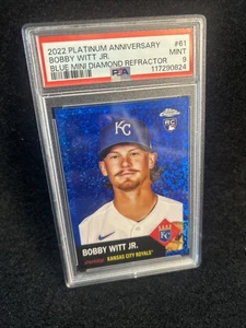 PSA 9 2022 PLATINUM ANNIVERSARY BLUE DIAMOND REFRACTOR BOBBY WITT JR RC /199 - Picture 1 of 2
