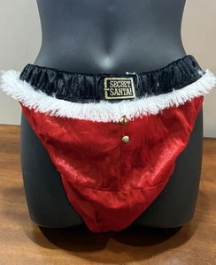 "Spicy Santas Helper" Damen Urlaub Tanga Unterwäsche mit Glocken Secret Santa (M) - Bild 1 von 11
