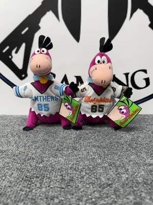 De colección Picapiedra Dino Panthers + Dolphins Peluche Equipo NFL 1994 Hanna Barbera Foto 1 de 4