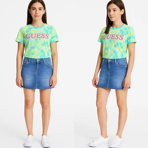 Miss Julie Girls Blue Denim Mini Skirt Size 8 14 Years Straight With Pockets - Picture 1 of 10