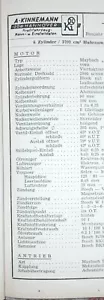 Maybach SW 38 SW-38 Bj. 1937 Datenblatt Typenblatt original - Bild 1 von 1