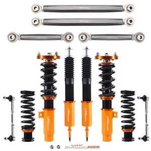 Coilovers Suspension & Rear Camber Toe Arm Kit For BMW 3 Series E90 E91 E92 RWD - Picture 1 of 12