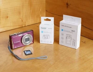 Panasonic DMC-FH25 Digital Camera 16MP 8x Zoom Purple Tested Working Full Set - Picture 1 of 9