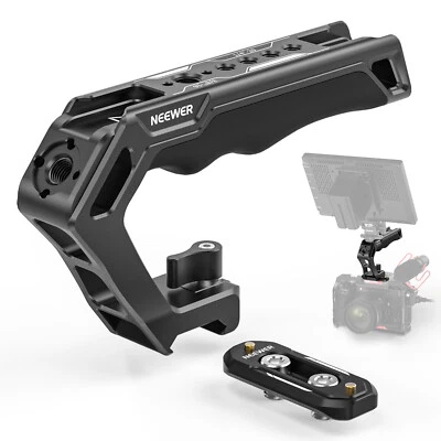 Neewer Top Handle and NATO Rail Kit， Comfort Silicone Grip with QR NATO Clamp - Image 1 of 4
