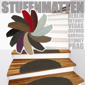 15er Set Stufenmatte Treppenstufe Treppenschoner 13 Farben Größe 24x65 cm - Bild 1 von 11