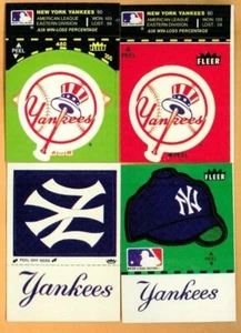 1981 Fleer Yankees All Star Sricker Lot X4 Yankees Stadion Mütze Logos - Bild 1 von 2