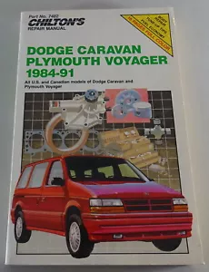 Manual De Reparación Dodge / Plymouth / Chrysler Caravan + Voyager Año 1991 - Imagen 1 de 3