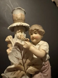 Angelic Little Boy Candle holder Figurine Vintage 7.25” Tall - Picture 1 of 7