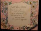 Vintage "If Good Wishes Will Make You Stronger!!" Get Well Greeting Card
