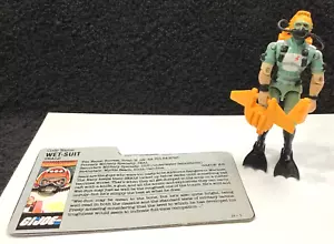 VINTAGE HASBRO GI JOE 1986 SERIES 5 VI WET SUIT FILE CARD COMPLETE - Picture 1 of 5